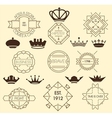 vintage labels and royal crowns vector image