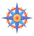 wind rose nautical icon marine vector image