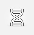 dna spiral outline icon science symbol vector image