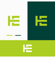initials modern elegant letter he vector image