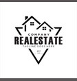 real estate home and realty with shape triangle vector image