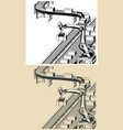 robotic factory conveyor line vector image vector image
