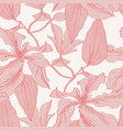 seamless floral pattern with line clematis vector image vector image