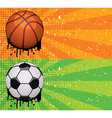 basketball and soccer backgrounds vector image vector image