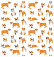 bulldog in action seamless pattern vector image vector image