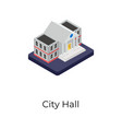 city hall vector image