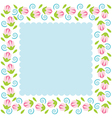colorful flowers border vector image