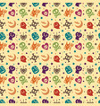 cute halloween pattern background vector image