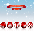 christmas balls vector image vector image