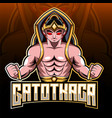 gatotkaca esport mascot logo design vector image