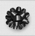 glossy black bows with ribbons vector image vector image