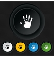 hand print sign icon stop symbol vector image vector image