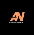 an logos letter design in bold and clean style vector image vector image
