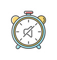 quiet hours rgb color icon dormitory rules noise vector image vector image