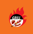 barbecue party logo vector image