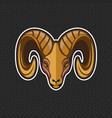 goat logo design template head icon vector image