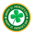happy saint patricks day greeting card label vector image vector image