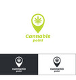 cannabis point logo vector image