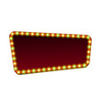 red street marquee sign with light and blank space vector image