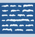 set of ice snow caps vector image vector image
