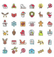 christmas holiday set of icons vector image