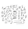 hand drawn aroows vector image