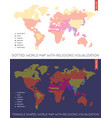 set flat maps world infographic map data vector image