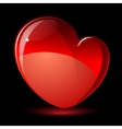 shiny red heart valentines day vector image