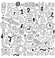 time doodles vector image