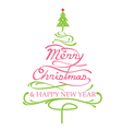 christmas tree shape vector image