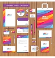 artistic corporate identity template vector image vector image