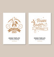 happy easter card badge logo sign vector image