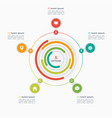infographic template with integrated vector image vector image