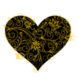 abstract floral heart background for textile vector image