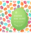 easter egg hunt poster template vector image