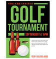 golf tournament flyer template vector image vector image