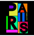 paris city t-shirt typography graphics vector image vector image