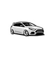 white car isolated vector image