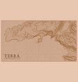 ancient abstract earth relief old map generated vector image