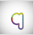 colorful character from a typeset vector image