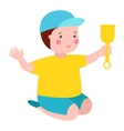 kid playing sandbox vector image