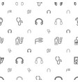 listen icons pattern seamless white background vector image vector image