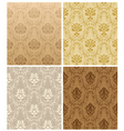 seamless damask pattern set vector image