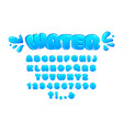 water bubble font glossy bubbly letters chubby vector image vector image
