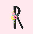 watercolor roman alphabet capital letter vector image