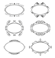 frame set ornamental vintage decoration vector image