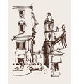 freehand sketch seria drawing of rome italy vector image