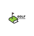 golf course logo vector image vector image