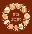 christmas gingerbread cookies vector image vector image