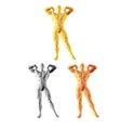 abstract bodybuilder figure vector image vector image